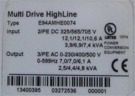 Lenze E94AMHE0074 SERVO DRIVE TENSÃO DE ENTRADA 3 FASE 325/565/705VDC
