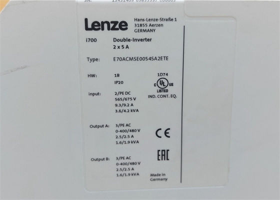Lenze E70ACMSE0054SA2ETE SERVO-INVERTER I700 ATÉ 2000 MONTAGENS POSSÍVEIS da INSTALAÇÃO do hertz