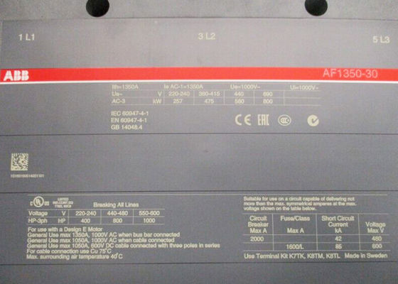 Contatores da C.C. dos produtos 1SFL657001R7022 110-250V do controle AF1350-30-22-70
