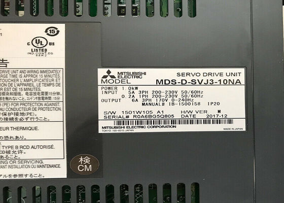 Movimentação industrial da C.A. de 3 fases do motorista MDS-D-SVJ3-10NA do servo motor de Mitsubishi MELDAS 1.0KW