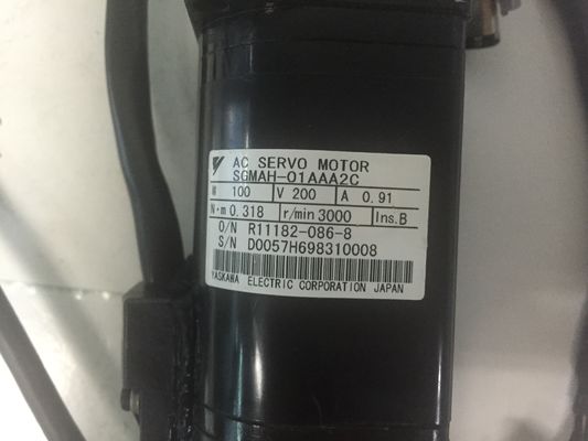 Servo motor 220V 3000r/min 0.91A da C.A. de Yaskawa do servo motor da C.A. de SGMAH-01AAA2C