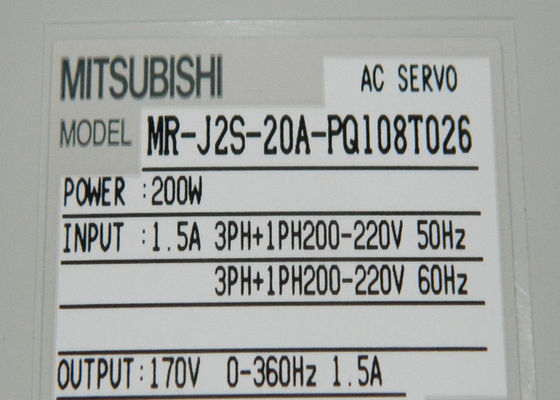 MOVIMENTAÇÃO SERVO industrial do amplificador MR-J2S-20A-PQ108T026 de Mitsubishi Electric 200W NOVA