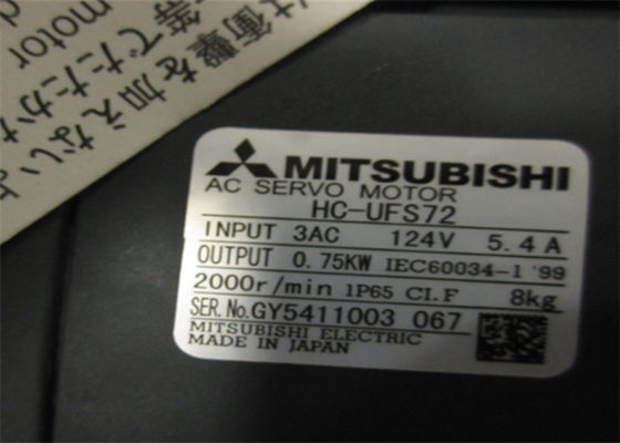 Servo motor industrial 750W 2000PRM da C.A. de HC-UFS72 Mitsubishi