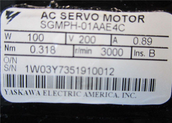 Servo motor industrial C da C.A. de Yaskawa 100W 200V 0.89A do servo motor de SGMPH-01AAE4C