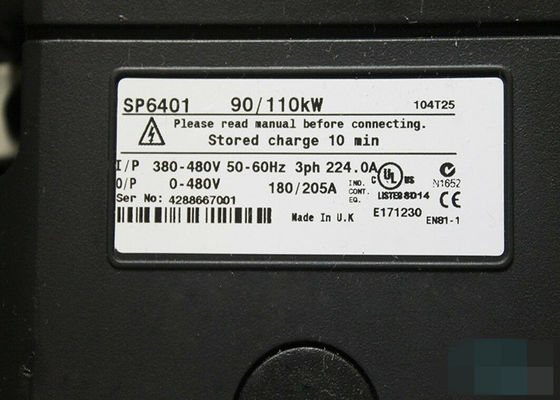 Movimentação servo do inversor 0-480V 180-205A de Unidrive SP6401 90kw/110kW das técnicas de controle de Nidec