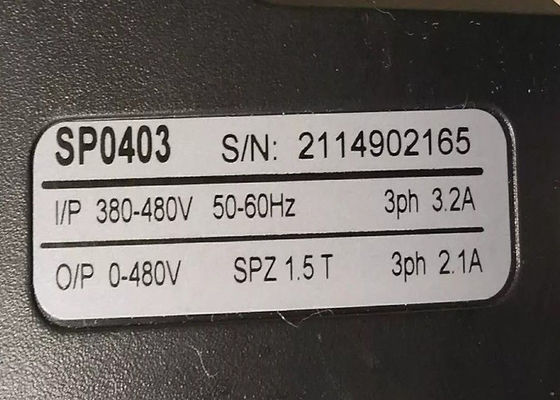 Movimentação 0.75kW 0-480V 3PH 2.1A da C.A. de Emerson Unidrive SP0403 das técnicas de controle de Nidec