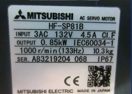 Série industrial 3PH 1000RPM do HF de Mitsubishi do servo motor da C.A. de HF-SP81B