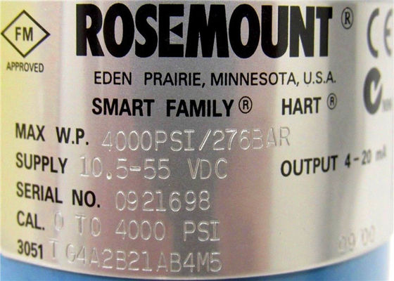 Em-linha transmissor de pressão 3051TG4A2B21AB4M5 de Rosemount 3051TG    -14,7 a 4000PSI