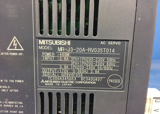 MOVIMENTAÇÃO SERVO industrial da C.A. do amplificador MR-J3-20A-RV035T014 400W 2.6A de Mitsubishi Electric