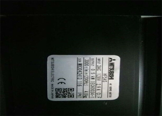 Série 0.5KW 3AC 128V 2.9A 3000r/min do HF do servo motor da C.A. de Mitsubishi HF54S Industial brandnew