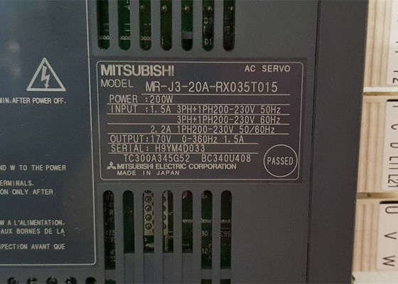 saída industrial servo 170V da MOVIMENTAÇÃO do amplificador 1.5A da C.A. de 200W MITSUBISHI MR-J3-20A-RX035T015