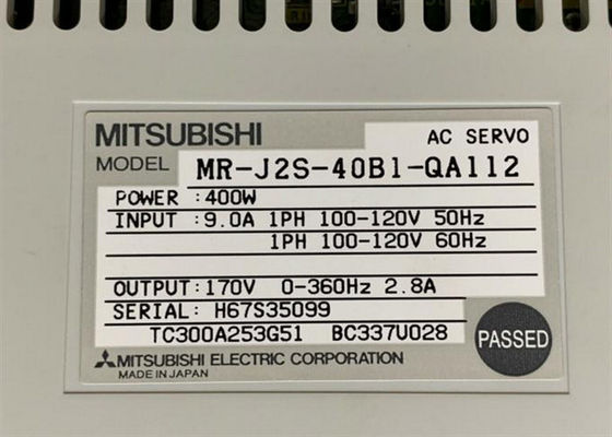 O servo industrial do amplificador servo da C.A. de MR-J2S-40B1-QA112 Mitsubishi conduz 400w