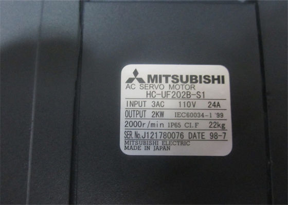 2000R/MIN Industrial Servo Motor Mitsubishi 2.0KW HC-UF202B-S1 3AC 110V 24A