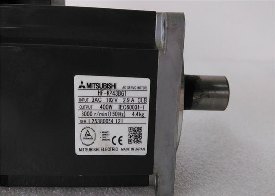 Servo motor industrial HF-KP43BG1 de máquina de costura de Mitsubishi com engrenagem 400W 102V 3000RPM