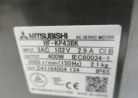 Servo motor industrial HF-KP43BK 400W 102V 3000RPM de máquina de costura de Mitsubishi novo no estoque