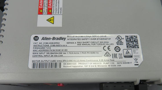 AB 2198-H008-ERS2 saída atual VAC da entrada de 1 de pico de 6,3 ampères e de 3 fase 190 - 528