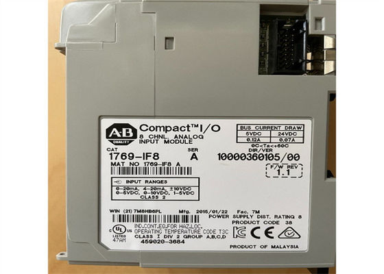 ALLEN BRADLEY 1769-IF8 ENTROU O MÓDULO 8 APONTA VOLTAGE/CURRENT ANÁLOGO 5-24 VDC 0.12/0.07 AMPÈRES