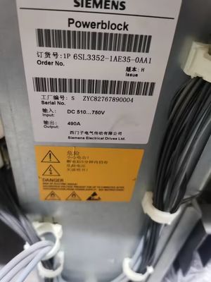 A C.C. de Siemens 6SL3352-1AE35-0AA1 510-750 V, módulo do motor de 490 A 3 fases pintou os módulos