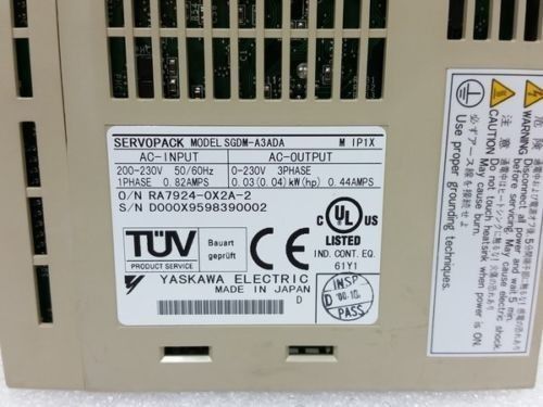 A C.A. 200-230V de SGDM-A3 ADA Yaskawa Electric ServoPack Yaskawa entrou 1PH SERVOPACK