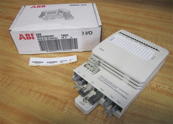 Novo módulo de entrada e saída ABB S800 3BSE036634R1 TB825 Multi Mode Modulebus Optical Media Coverter