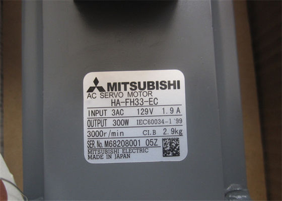 Servo motor industrial HAFH33EC 129V 1.9A da C.A. de Mitsubishi 300W HA-FH33-EC NOVO