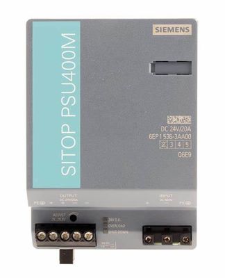 SIEMNES 6EP1536-3AA00 SITOP PSU400M 20 uma entrada do conversor de DC/DC: Saída da C.C. de 600 V: 24 V DC/20 A