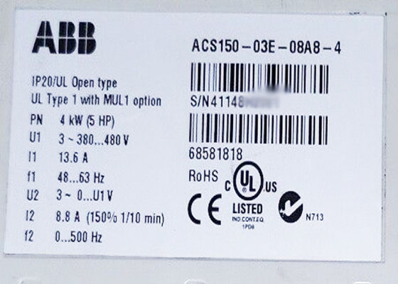 O micro ACS150-03E-08A8-4 conduz o conversor de frequência 68581818 ACS150 R1