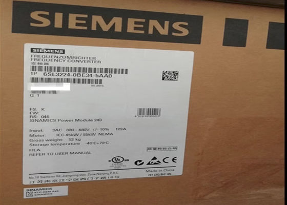 Módulo de poder redundante PM240 de Sinamics G120 do módulo de fonte de alimentação de 6SL3224-0BE34-5AA0 Siemens