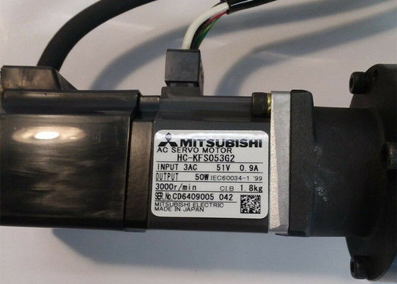 Motores industriais 3AC 51V 0.9A 3000r/min do servo motor 50W da C.A. de HC-KFS053G2 Mitsubishi