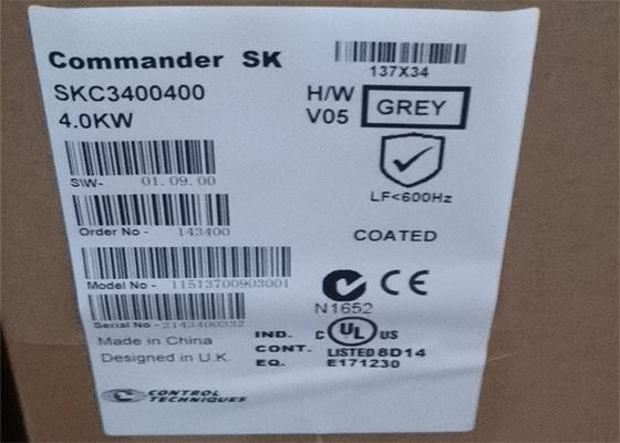INVERSOR 3PH 400V do COMANDANTE SKC3400400 VARIÁVEL C.A. CONDUÇÃO das TÉCNICAS de CONTROLE de 4.0KW EMERSON