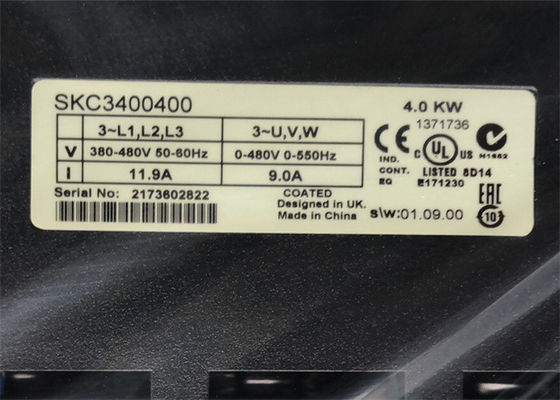 INVERSOR 3PH 400V do COMANDANTE SKC3400400 VARIÁVEL C.A. CONDUÇÃO das TÉCNICAS de CONTROLE de 4.0KW EMERSON