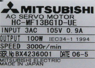 ENGRENAGEM do SERVO MOTOR da C.A. de HC-MF13BG1D-UE Mitsubishi 100W Industrail