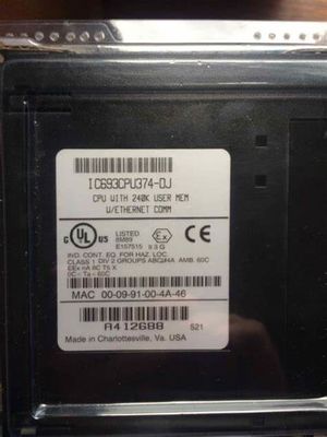 Módulo de CPU GE IC693CPU374 com velocidade de processador de 133 MH 240 KB 7,4 watts com tensão de 5 V DC