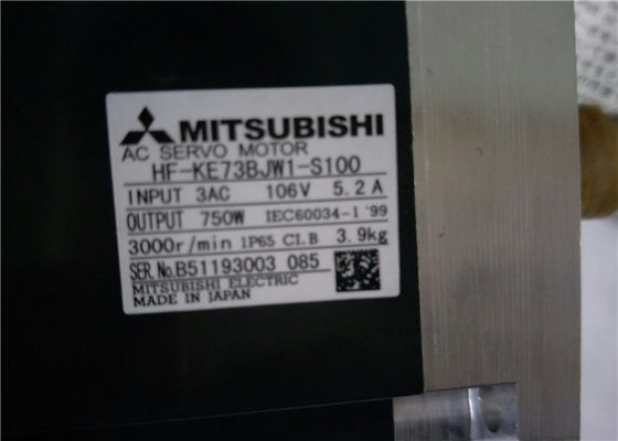 Mitsubishi 750W MR-E Super AC Servo motor HF-KE73BJW1-S100 NOVO em estoque