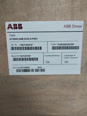 ABB ACS800-04M-0440-3+P901 355kW 693A Conversor de frequência 205 kg comprimento 564 mm