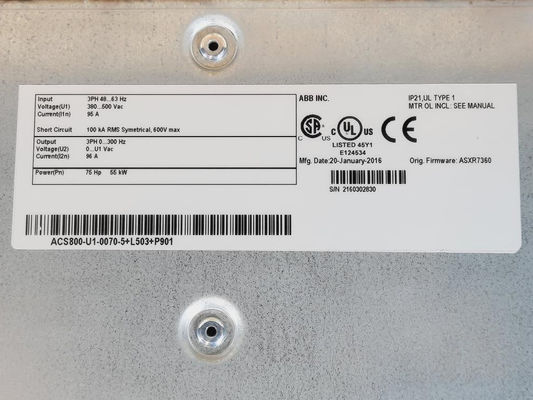 ABB Conversor de Frequência ACS800-04-0210-3+D150+L503+P901 132 kW 240 A 48... 63 Hz