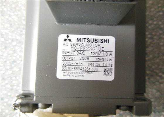 Mitsubishi 200W AC SERVO MOTOR HA-FF23C-UE 3AC 129V 1.3A 3000 rpm em estoque