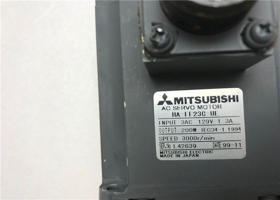 Mitsubishi 200W AC SERVO MOTOR HA-FF23C-UE 3AC 129V 1.3A 3000 rpm em estoque