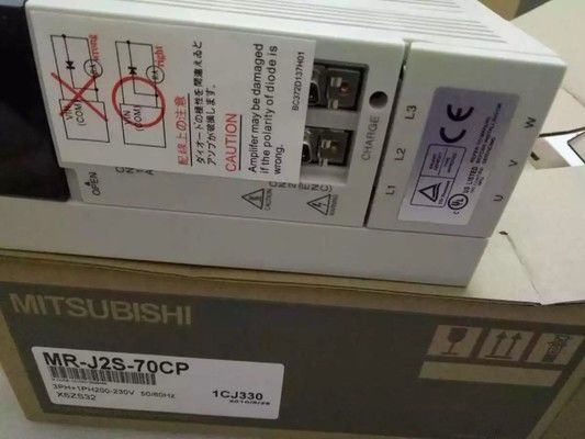 Novo Mitsubishi 750W Industrial AC Servo Motor Drive MR-J2S-70CP Trifase Amplificador