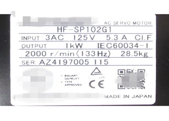 MITSUBISHI Industrial Compact Servo Motor Unit HF-SP102G1 (1/6) Engrenagem CNVM-6120-6