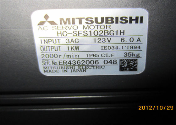 MITSUBISHI Industrial Control AC Servo Motor HC-SFS102BG1H NOVO,2000min/r,1KW