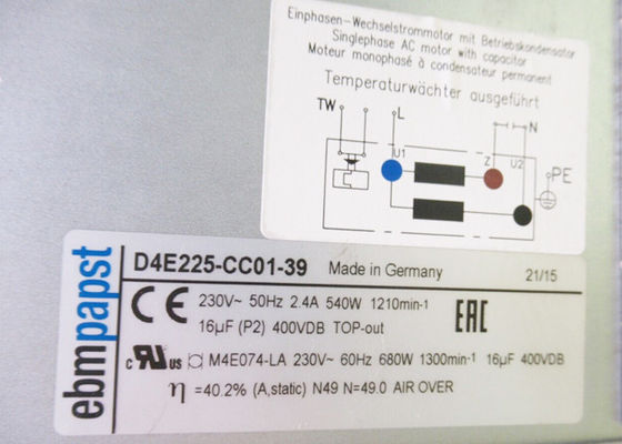 D4E225-CC01-39+WIRE 64114336 FAN KIT 230V 50/60HZ NOVA GARANTIA
