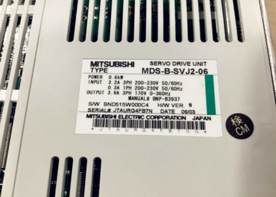 Mitsubishi MELDAS 0,6KW Unidade de Servo de Acionamento Industrial AC MDS-B-SVJ2-06 3.2A 3PH 200-230V