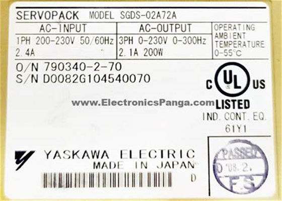 Yaskawa SGDS-02A72A 200-230V Voltage Servo Drives Novos no original