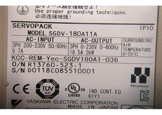 Marca Yaskawa SGDV-180A11A AC Servo Amplificador 200V Novo Original
