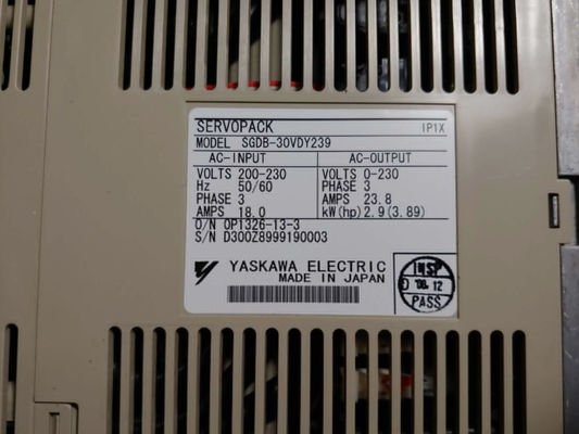 Yaskawa SGDB-30VN 18 AMP 3 FASE 200-230 VAC 50/60HZ AC Servo Drive