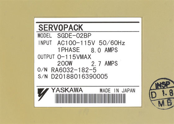 Yaskawa SGDE-02BP AC Servo Amplificador Novo na Caixa Original
