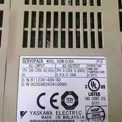 Yaskawa SGDM-02BD 100V Servo motor AC de fase única de 0,20kW e controle de posição