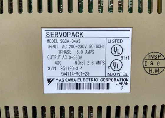Servoamplificador Yaskawa SGDA-04AS Marca de controlo de velocidade Original