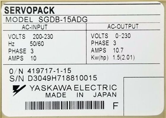 Yaskawa Industrial Servo Drives SGDB-15ADG Brand Original Novo